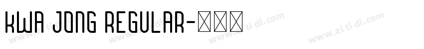 KWA JONG REGULAR字体转换